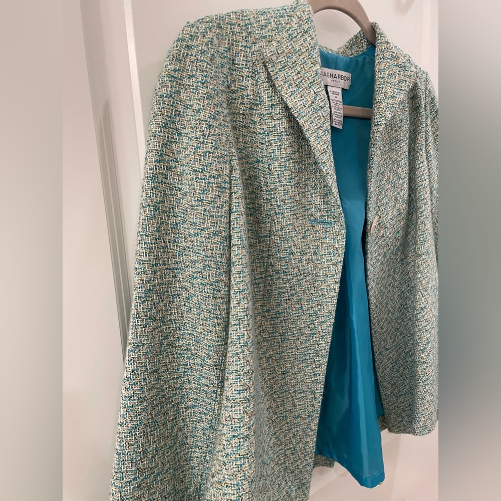 One Button Tweed Blazer - Picture 6 of 8